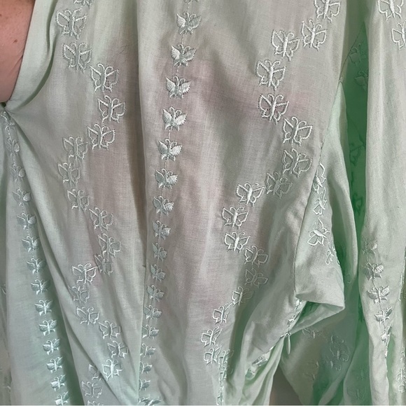 & OTHER STORIES Butterfly Embroidered Fit & Flare Midi Dress - Picture 7 of 12